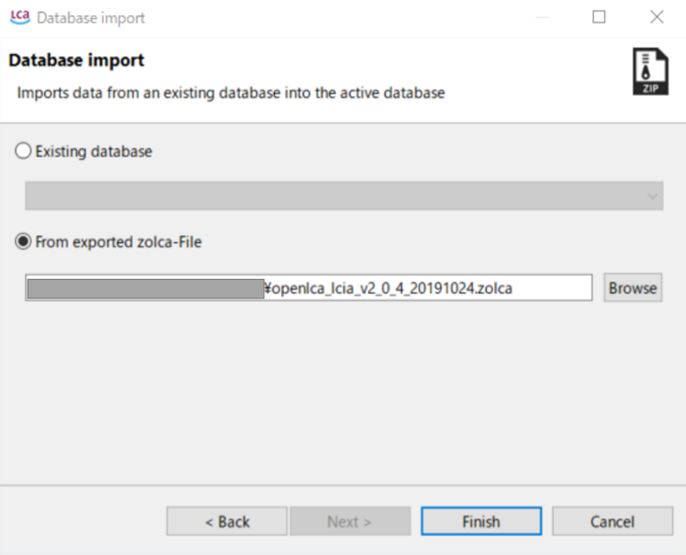 海外の排出原単位データベース ⑨openLCANexusの使用方法の画面例